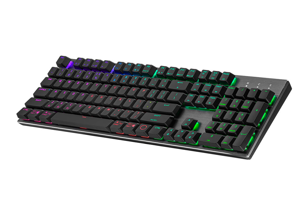  <b>Mechanical Wireless Gaming Keyboard: </b> MasterKeys SK653 RGB BLUE, Low Profile Switches Mechanical Keyboard (BLUE Switch), Hybrid Wired & Wireless, Brushed Aluminum Design, RGB Backlighting, Multiple OS Support  